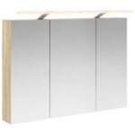 vidaXL Kúpeľňová zrkadlová skrinka Sonoma dub 100 x 14,5 x 70 cm – Obrázok 2