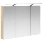 vidaXL Kúpeľňová zrkadlová skrinka Sonoma dub 100 x 14,5 x 70 cm – Obrázok 5