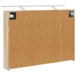 vidaXL Kúpeľňová zrkadlová skrinka Sonoma dub 100 x 14,5 x 70 cm – Obrázok 9