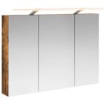 vidaXL Kúpeľňová zrkadlová skrinka Dymová dub 100 x 14,5 x 70 cm – Obrázok 2