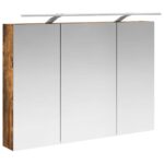 vidaXL Kúpeľňová zrkadlová skrinka Dymová dub 100 x 14,5 x 70 cm – Obrázok 5