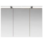 vidaXL Kúpeľňová zrkadlová skrinka Dymová dub 100 x 14,5 x 70 cm – Obrázok 6