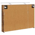vidaXL Kúpeľňová zrkadlová skrinka Dymová dub 100 x 14,5 x 70 cm – Obrázok 9
