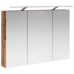 vidaXL Kúpeľňová zrkadlová skrinka Staré drevo 100 x 14,5 x 70 cm – Obrázok 5