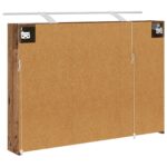 vidaXL Kúpeľňová zrkadlová skrinka Staré drevo 100 x 14,5 x 70 cm – Obrázok 9