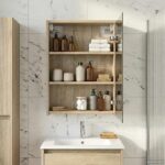 vidaXL Kúpeľňová zrkadlová skrinka Sonoma dub 43 x 16 x 62.5 cm