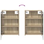 vidaXL Kúpeľňová zrkadlová skrinka Sonoma dub 43 x 16 x 62.5 cm – Obrázok 10