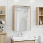 vidaXL Kúpeľňová zrkadlová skrinka Sonoma dub 43 x 16 x 62.5 cm – Obrázok 4