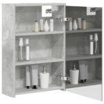 vidaXL Kúpeľňová zrkadlová skrinka Betónová šedá 43 x 16 x 62.5 cm – Obrázok 3