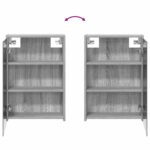 vidaXL Kúpeľňová zrkadlová skrinka Sivý Sonoma 43 x 16 x 62.5 cm – Obrázok 10