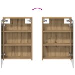 vidaXL Kúpeľňová zrkadlová skrinka Remeselnícky dub 43 x 16 x 62.5 cm – Obrázok 10