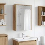 vidaXL Kúpeľňová zrkadlová skrinka Remeselnícky dub 43 x 16 x 62.5 cm – Obrázok 4