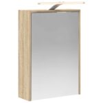 vidaXL Kúpeľňová zrkadlová skrinka Sonoma dub 43 x 16 x 62.5 cm – Obrázok 2