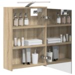 vidaXL Kúpeľňová zrkadlová skrinka Sonoma dub 43 x 16 x 62.5 cm – Obrázok 3