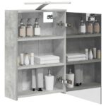 vidaXL Kúpeľňová zrkadlová skrinka Betónová šedá 43 x 16 x 62.5 cm – Obrázok 3