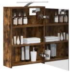 vidaXL Kúpeľňová zrkadlová skrinka Dymová dub 43 x 16 x 62.5 cm – Obrázok 3