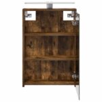 vidaXL Kúpeľňová zrkadlová skrinka Dymová dub 43 x 16 x 62.5 cm – Obrázok 7