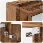 vidaXL Kúpeľňová zrkadlová skrinka Staré drevo 43 x 16 x 62.5 cm – Obrázok 10