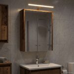 vidaXL Kúpeľňová zrkadlová skrinka Staré drevo 43 x 16 x 62.5 cm – Obrázok 4