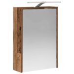 vidaXL Kúpeľňová zrkadlová skrinka Staré drevo 43 x 16 x 62.5 cm – Obrázok 5