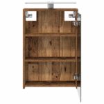 vidaXL Kúpeľňová zrkadlová skrinka Staré drevo 43 x 16 x 62.5 cm – Obrázok 7