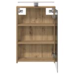 vidaXL Kúpeľňová zrkadlová skrinka Remeselnícky dub 43 x 16 x 62.5 cm – Obrázok 7