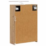 vidaXL Kúpeľňová zrkadlová skrinka Remeselnícky dub 43 x 16 x 62.5 cm – Obrázok 9