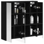 vidaXL Kúpeľňová zrkadlová skrinka Čierny dub 63,5 x 16 x 62,5 cm – Obrázok 3