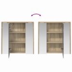vidaXL Kúpeľňová zrkadlová skrinka Sonoma dub 63,5 x 16 x 62,5 cm – Obrázok 10