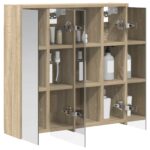 vidaXL Kúpeľňová zrkadlová skrinka Sonoma dub 63,5 x 16 x 62,5 cm – Obrázok 3