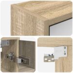 vidaXL Kúpeľňová zrkadlová skrinka Sonoma dub 63,5 x 16 x 62,5 cm – Obrázok 9