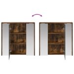 vidaXL Kúpeľňová zrkadlová skrinka Dymová dub 63,5 x 16 x 62,5 cm – Obrázok 10
