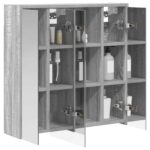 vidaXL Kúpeľňová zrkadlová skrinka Sivý Sonoma 63,5 x 16 x 62,5 cm – Obrázok 3