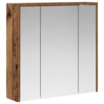 vidaXL Kúpeľňová zrkadlová skrinka Staré drevo 63,5 x 16 x 62,5 cm – Obrázok 2