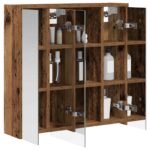 vidaXL Kúpeľňová zrkadlová skrinka Staré drevo 63,5 x 16 x 62,5 cm – Obrázok 3