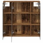 vidaXL Kúpeľňová zrkadlová skrinka Staré drevo 63,5 x 16 x 62,5 cm – Obrázok 6