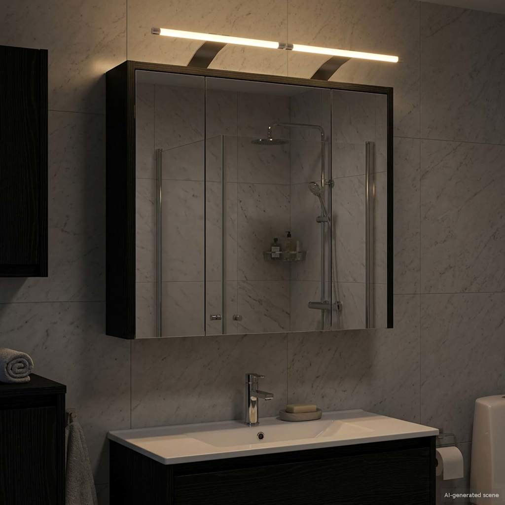 889160_1.jpg vidaXL Kúpeľňová zrkadlová skrinka Čierny dub 63,5 x 16 x 62,5 cm – Obrázok 1