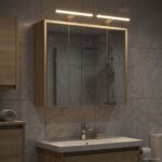 vidaXL Kúpeľňová zrkadlová skrinka Sonoma dub 63,5 x 16 x 62,5 cm – Obrázok 4