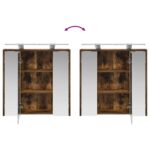 vidaXL Kúpeľňová zrkadlová skrinka Dymová dub 63,5 x 16 x 62,5 cm – Obrázok 12