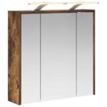 vidaXL Kúpeľňová zrkadlová skrinka Dymová dub 63,5 x 16 x 62,5 cm – Obrázok 2