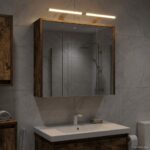 vidaXL Kúpeľňová zrkadlová skrinka Dymová dub 63,5 x 16 x 62,5 cm – Obrázok 4