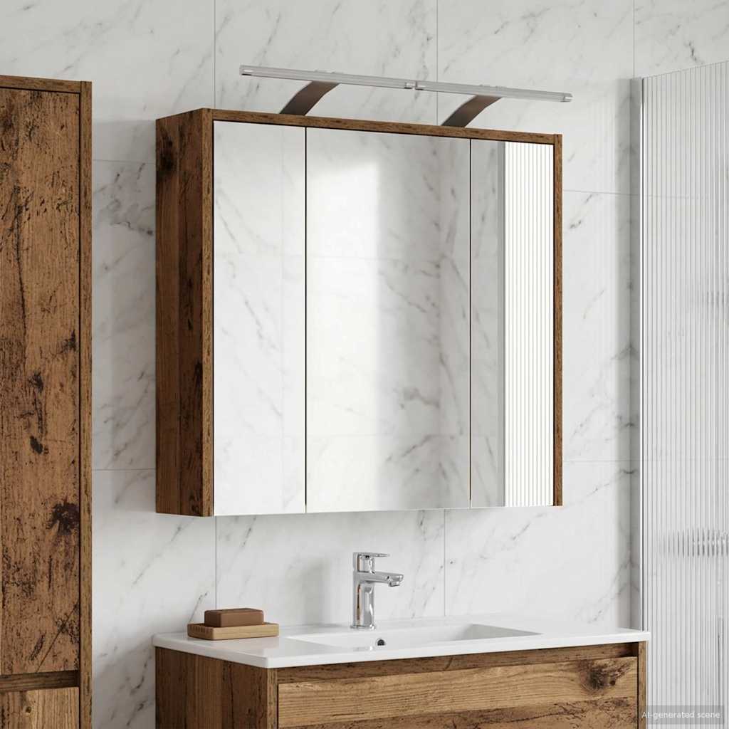 889165_1.jpg vidaXL Kúpeľňová zrkadlová skrinka Staré drevo 63,5 x 16 x 62,5 cm – Obrázok 1