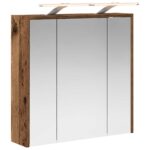 vidaXL Kúpeľňová zrkadlová skrinka Staré drevo 63,5 x 16 x 62,5 cm – Obrázok 2