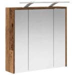 vidaXL Kúpeľňová zrkadlová skrinka Staré drevo 63,5 x 16 x 62,5 cm – Obrázok 5
