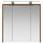vidaXL Kúpeľňová zrkadlová skrinka Staré drevo 63,5 x 16 x 62,5 cm – Obrázok 6
