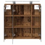 vidaXL Kúpeľňová zrkadlová skrinka Staré drevo 63,5 x 16 x 62,5 cm – Obrázok 7