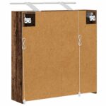 vidaXL Kúpeľňová zrkadlová skrinka Staré drevo 63,5 x 16 x 62,5 cm – Obrázok 9