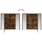 vidaXL Kúpeľňová zrkadlová skrinka Dymová dub 73,5 x 16 x 62,5 cm – Obrázok 10
