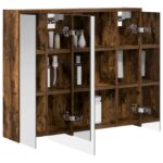 vidaXL Kúpeľňová zrkadlová skrinka Dymová dub 73,5 x 16 x 62,5 cm – Obrázok 3