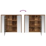 vidaXL Kúpeľňová zrkadlová skrinka Staré drevo 73,5 x 16 x 62,5 cm – Obrázok 10